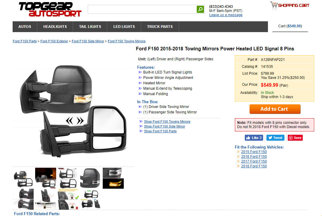 Non Syppo Tow Mirrors Ford F150 Forum Community Of Truck Fans Any Running These