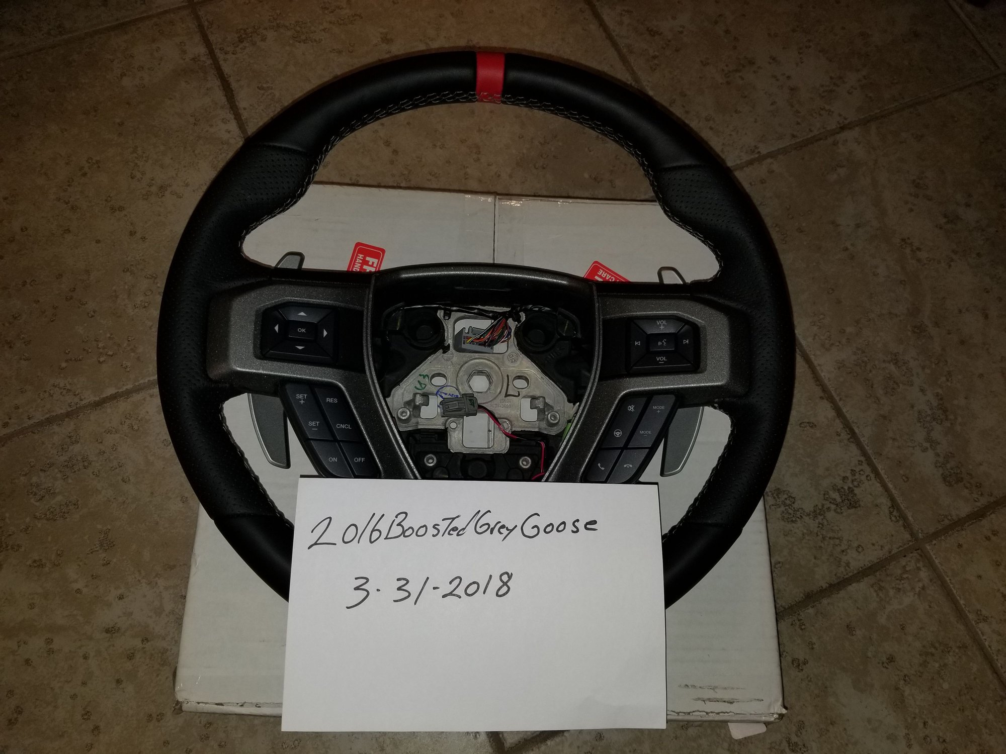 SOLD...FS 2017+ Raptor Steering Wheel w/Paddle Shifter Harness Ford