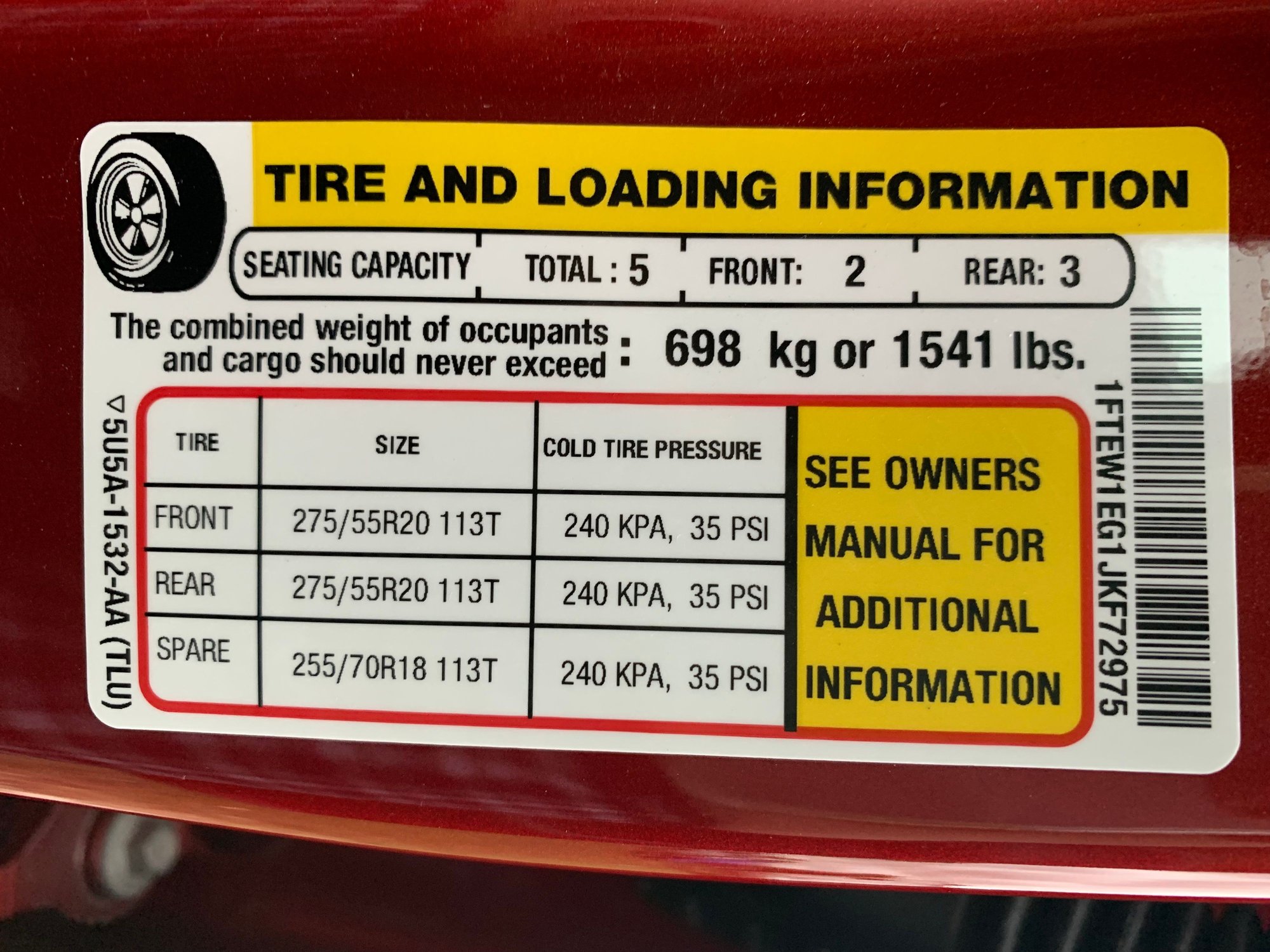 Ford F150 7050 Gvwr Package