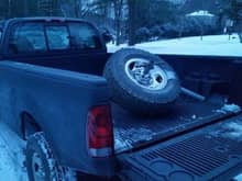 Homemade spare tire carrier