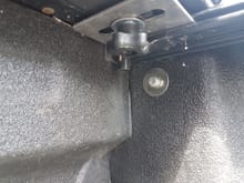 front passenger side stake  pocket  - bolt and washer