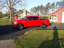 Just a few of mine. Just passed 1k miles and love it.  Race Red XLT 302A, black interior, Sport 4x4, Max Tow, Nav.