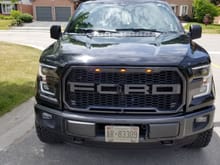 Installed Raptor Grill with Anzo light Led fog light

