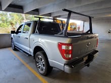 Yakima HD Overhaul Truck Rack System. Now I can haul the longboards and SUP board.