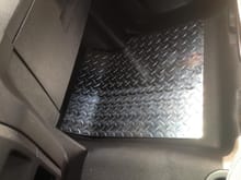 diamond plate floor mats to match the kick panels