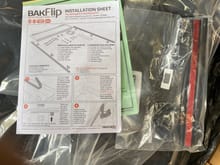 instructions, hardware and seal