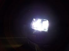 HID retro-fit, LEDs in clear reflectors.
