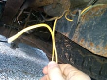 wire not attached to anything on both ends. runs to engine bay