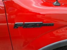 Plasti dipped fender F150 Emblem