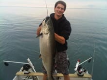 30 lb Chinook Salmon on lake Ontario