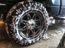 First Pic of wheels and tire combo.. sorry for the snow