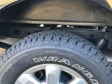 Before Wheel Well Liners-  this is the gap that drives me crazy when ever I look at people's trucks.