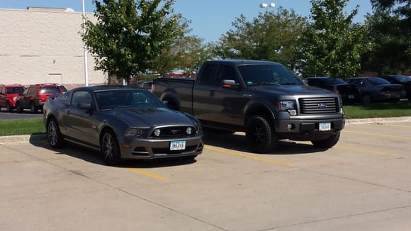 Parked by this other 5.0 beauty at work today