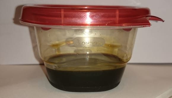 Oil drained from the CAC