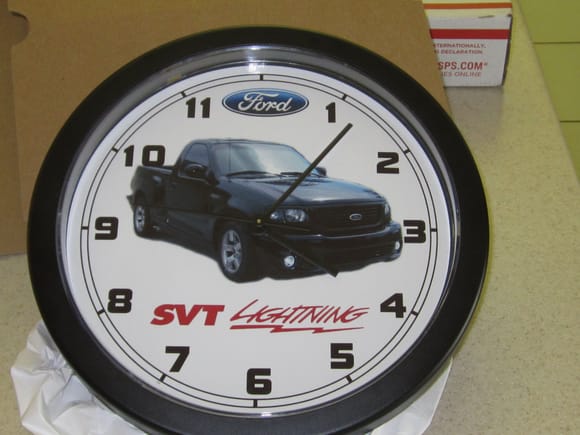 His custom clock with his custom retrofit by vanquish auto