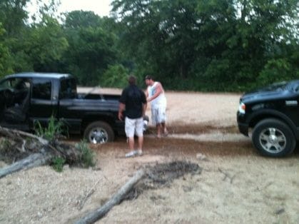 Pullin out a dodge at the river.