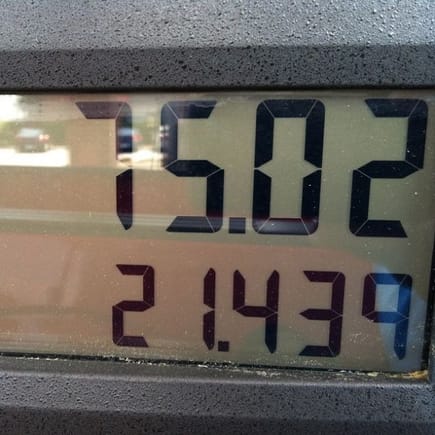 Gas price last weekend