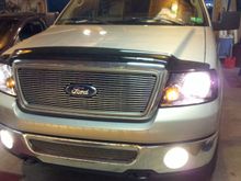Headlights on.