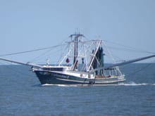 Shrimper heading in from the Gulf.