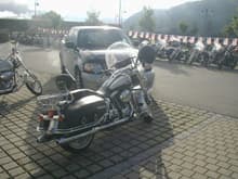 harley truck and matching bike at a show in Garmisch Germany 2008