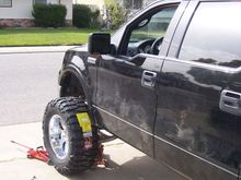 Just lifted it, excited to put new tires on and....it's the CHEVY 6 lug wheels. Dangit!