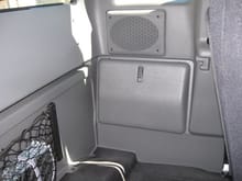 Rear storage cubby in the Ranger.