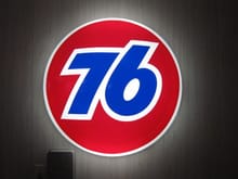 A cool Union 76 canopy sign I have hanging in my garage.