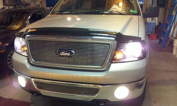 Headlights on.