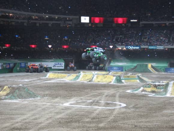 Gravedigger catching some air.