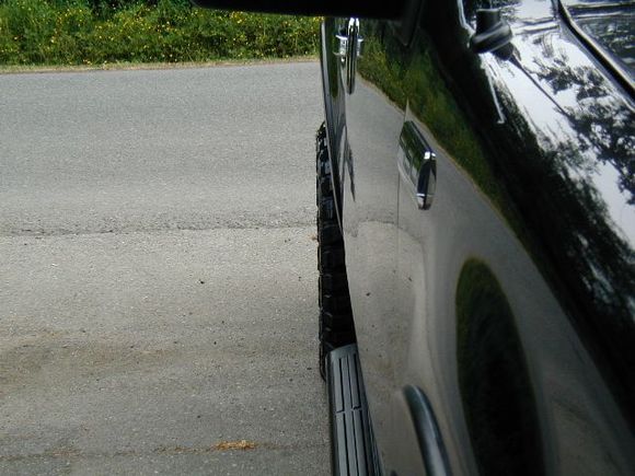 Tire sticks out