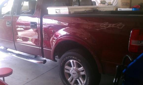 You can see the dents in the bed
