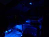 Blue LED's floorboard