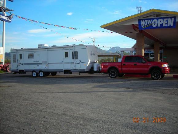 Another shot of me hooked up to my buddies trailer.