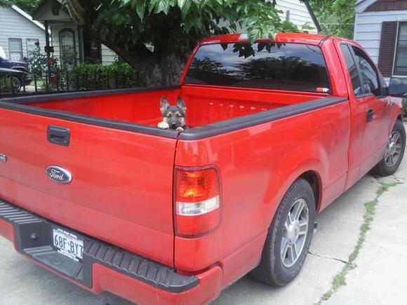 Truck was dirty...with my dog in the back
