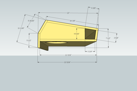 1.5 ft^3 tuned to 36 Hz