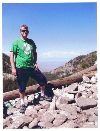 This was my first unsuccessful attempt at reaching the summit of Blanca.  Just behind the camera, there is a memorial to someone who died in this spot.  I'm pretty sure it was a 4x4 accident.