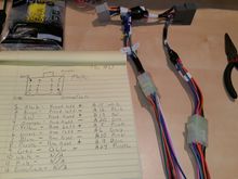 Final interface harness created with wire pin out.