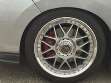 The final work is
Mini Cooper s rotor 11.1”
2014 accord caliper with bracket and pads 