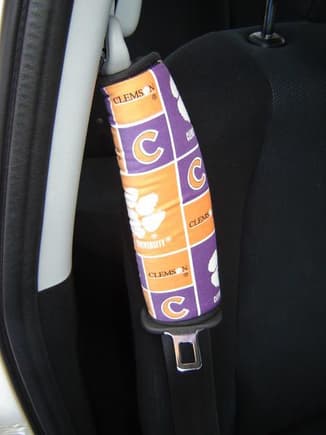 Passenger side seat belt pad from a local shop in town called GameDay Sports (Lancaster, SC)