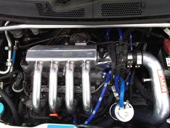 close up under the hood.