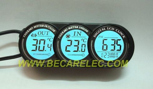 Car clock with thermometer  CT39 S