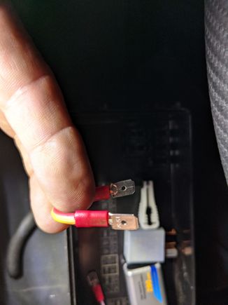 16 awg connector used to bypass serial fan connection and force parallel operation, fixing sluggish CVT operation and inadequate cooling fan activation.