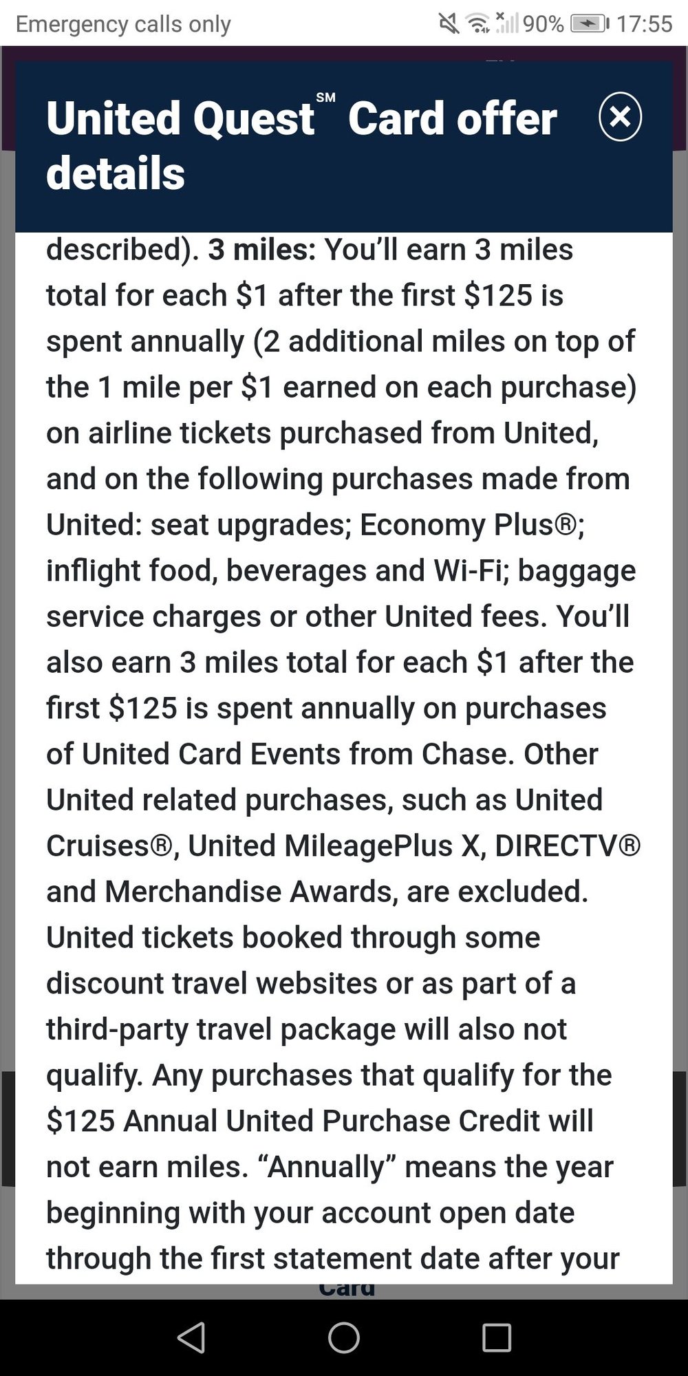 United Quest Card (was Platinum Visa) Page 20 FlyerTalk Forums
