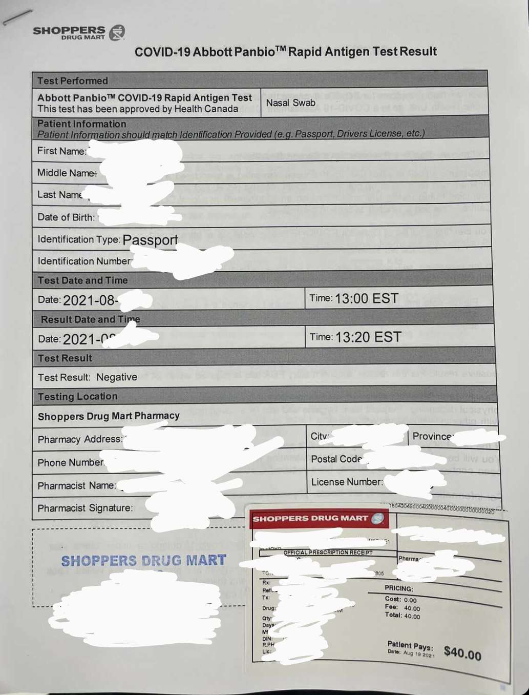 Shoppers Drug Mart Rapid Antigen Test for UK travel FlyerTalk Forums