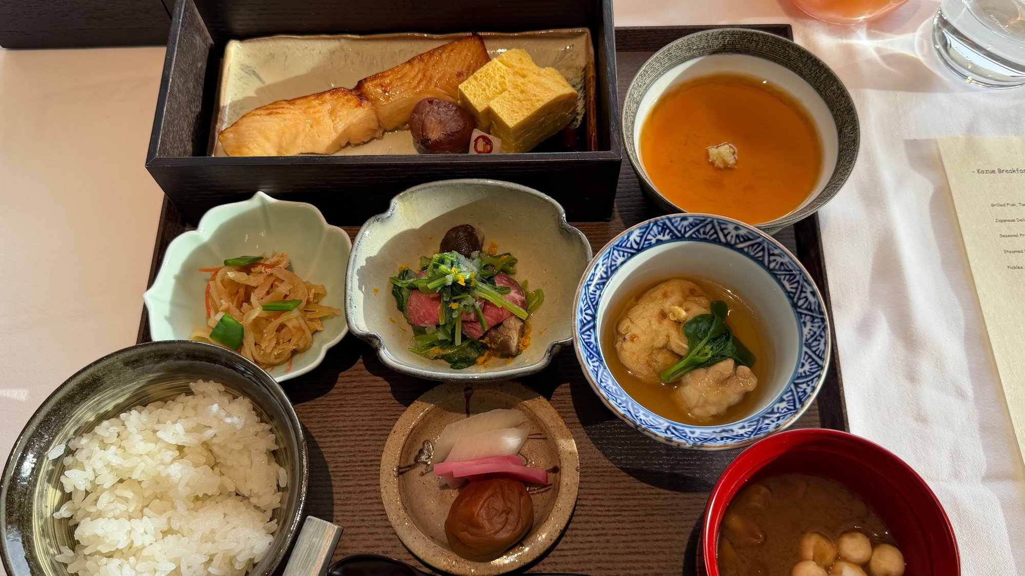 Japanese breakfast.  If you select this you are not supposed to select from buffet 