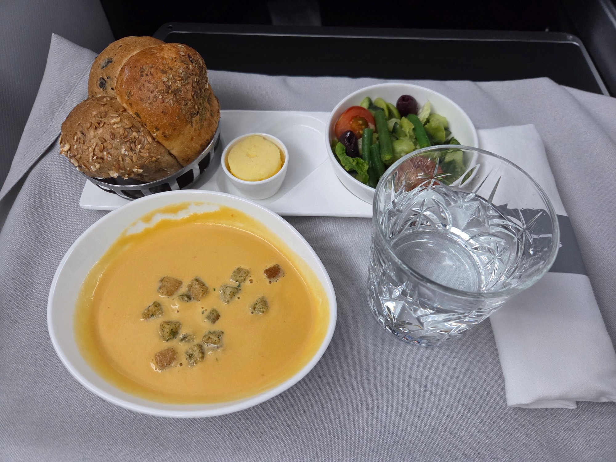 Butternut Squash Soup - garlic croutons