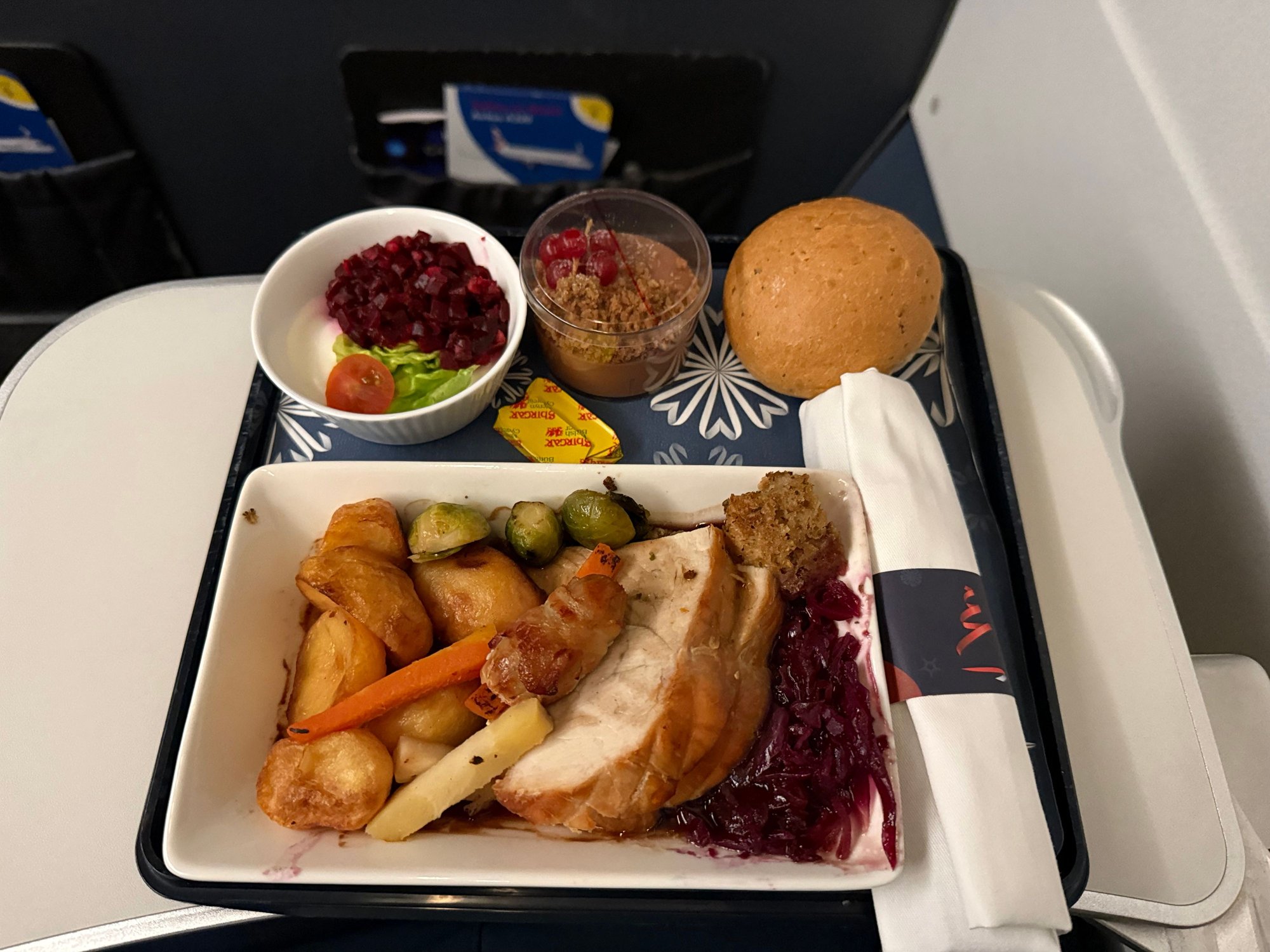 BA347 NCE LHR Christmas Dinner