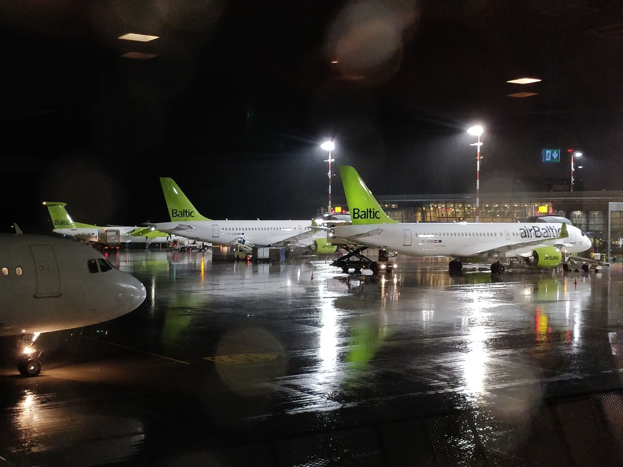 riding the jumpseat to Riga, air Baltic flight from Amsterd…
