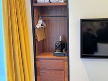 coffee machine and hangers