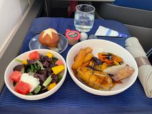 Salad and chicken